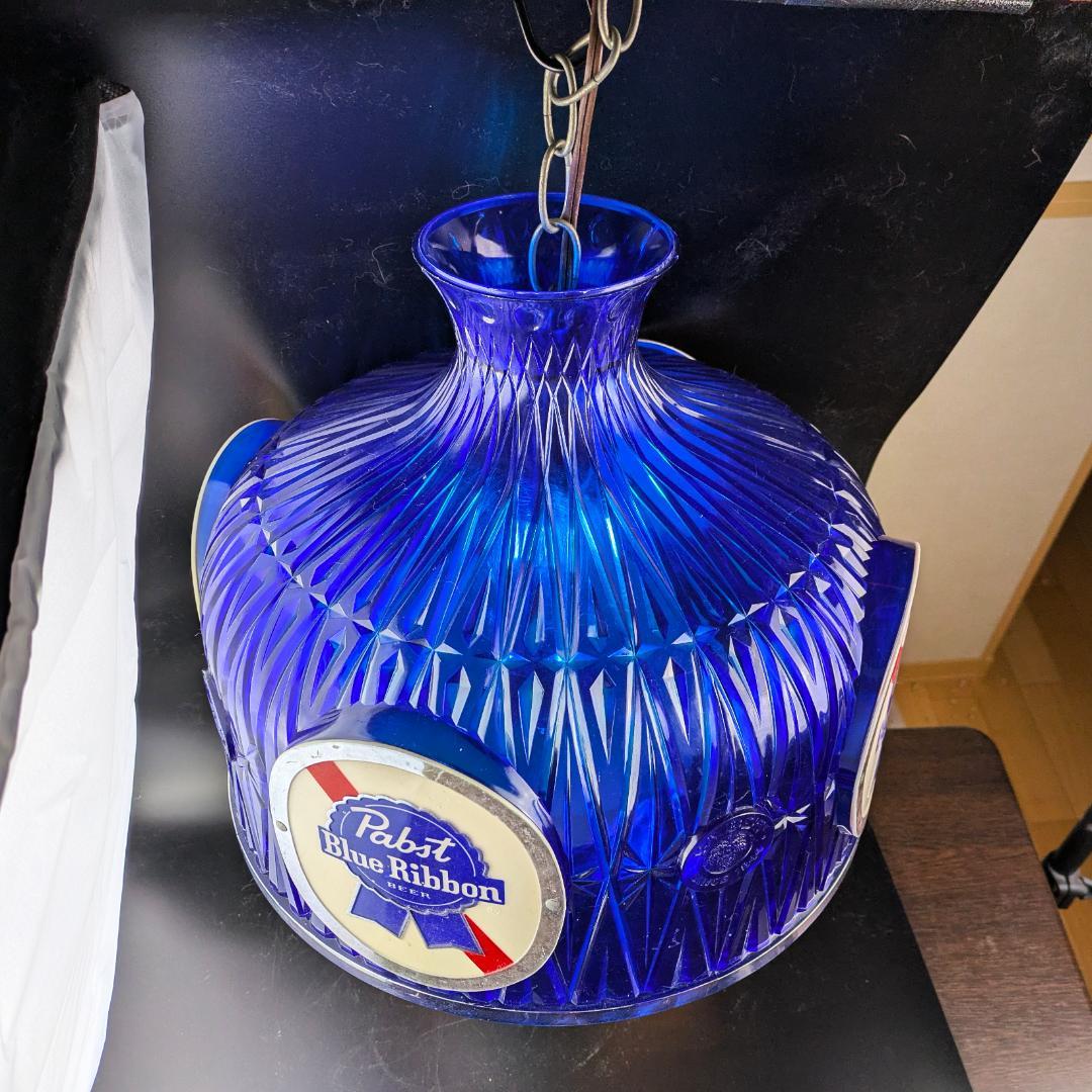 パブストブルーリボン 吊り下げライト ビンテージ照明 点灯確認済 エジソン球付