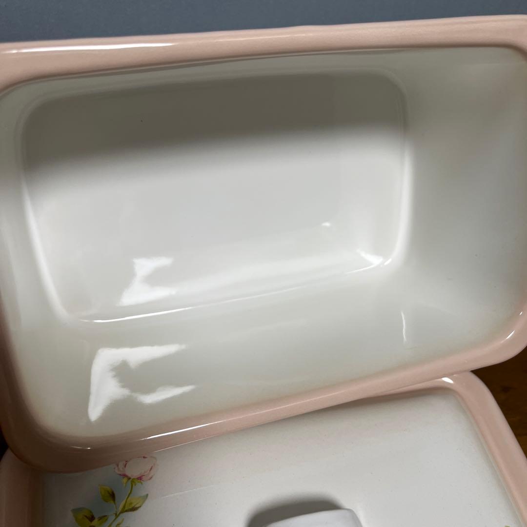 イマン　ポワージュピンク　角ストッカー ホーロー