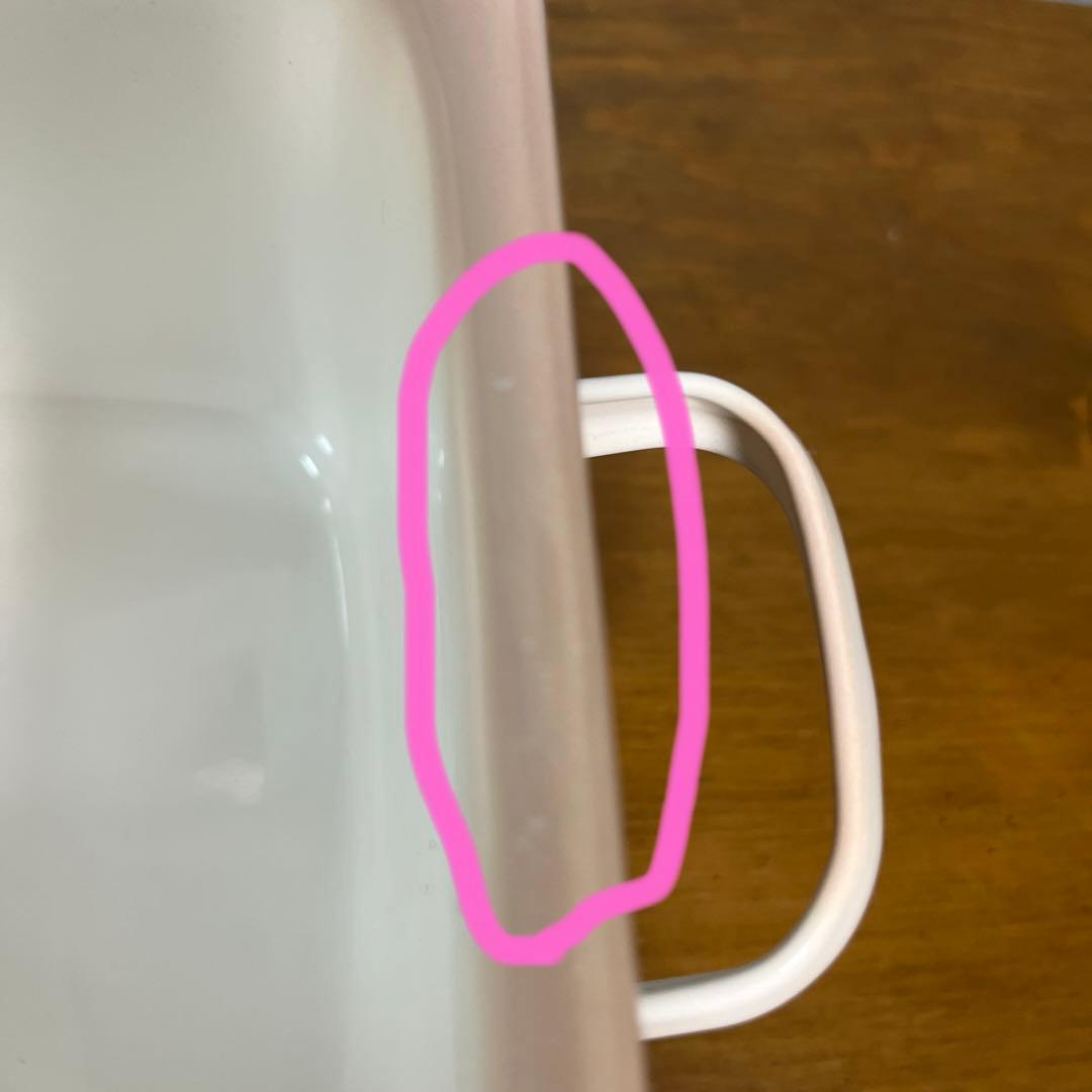 イマン　ポワージュピンク　角ストッカー ホーロー