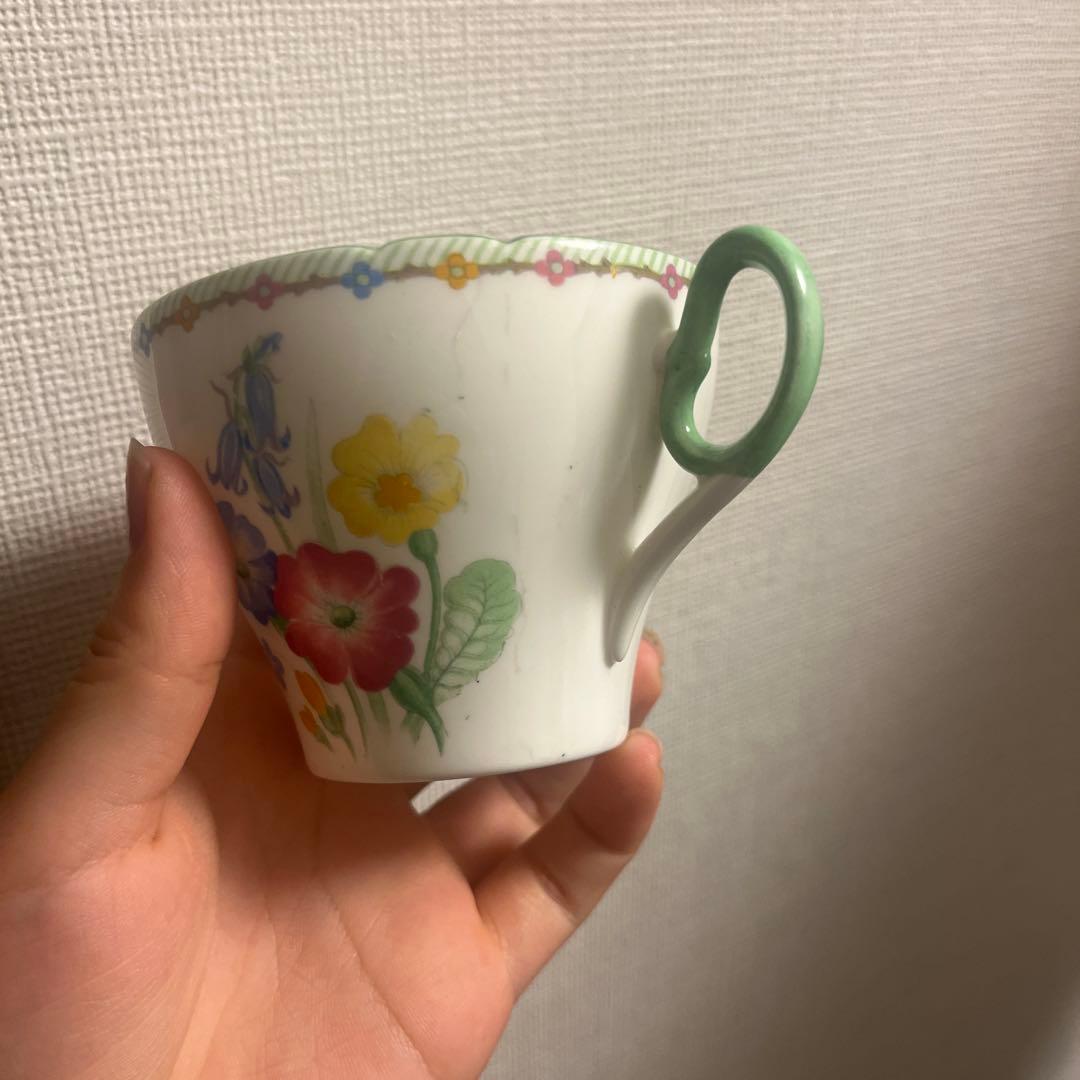 shelly ワイルドフラワー　トリオ(カップ、ソーサー、プレート)4点セット