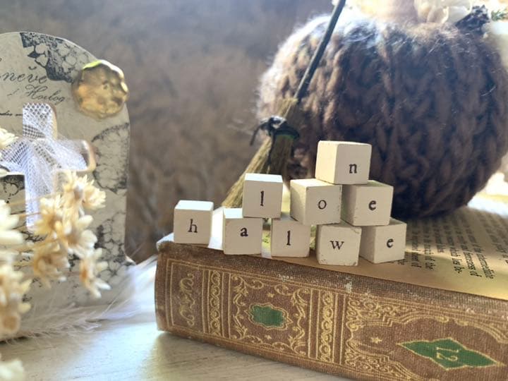 out  Natural  Halloween * *❁毛糸の優しいパンプキン❁