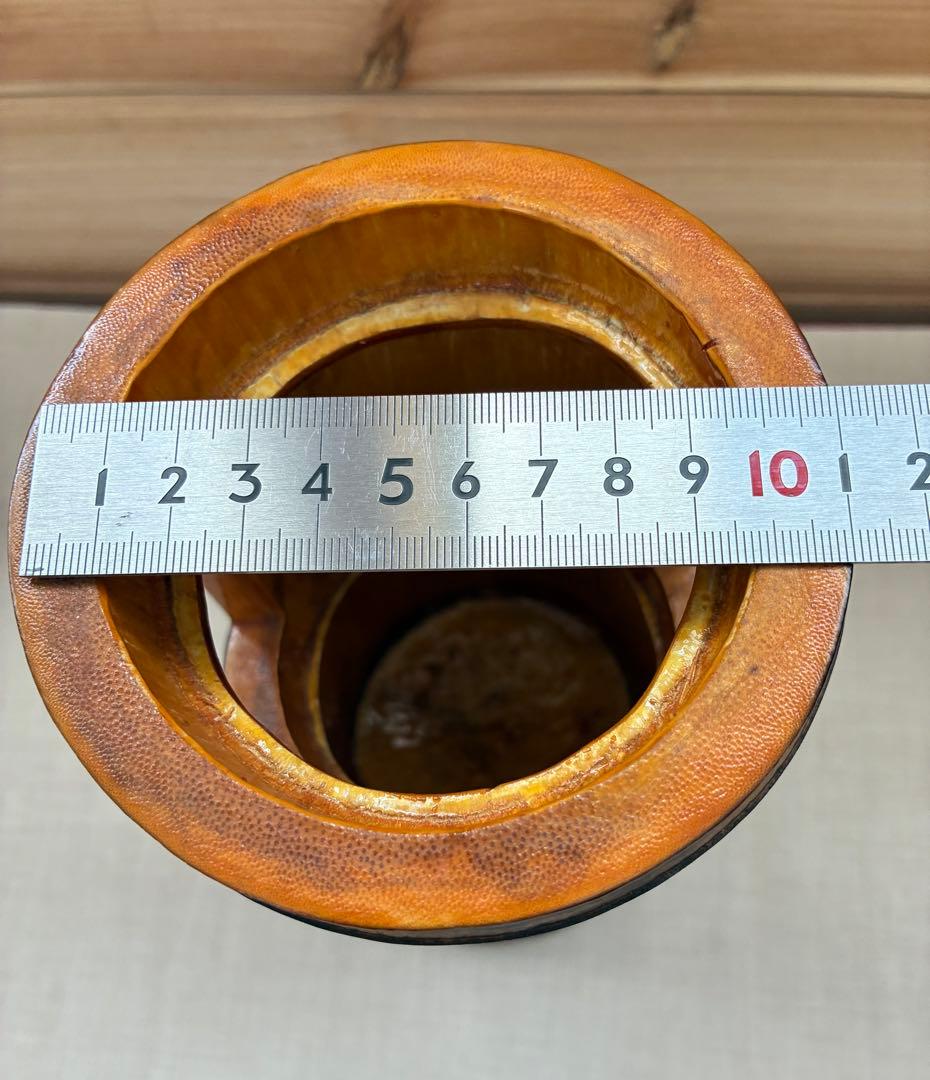 天然竹 花器 大型32cm 和モダン 竹花瓶 飾 - メルカリ