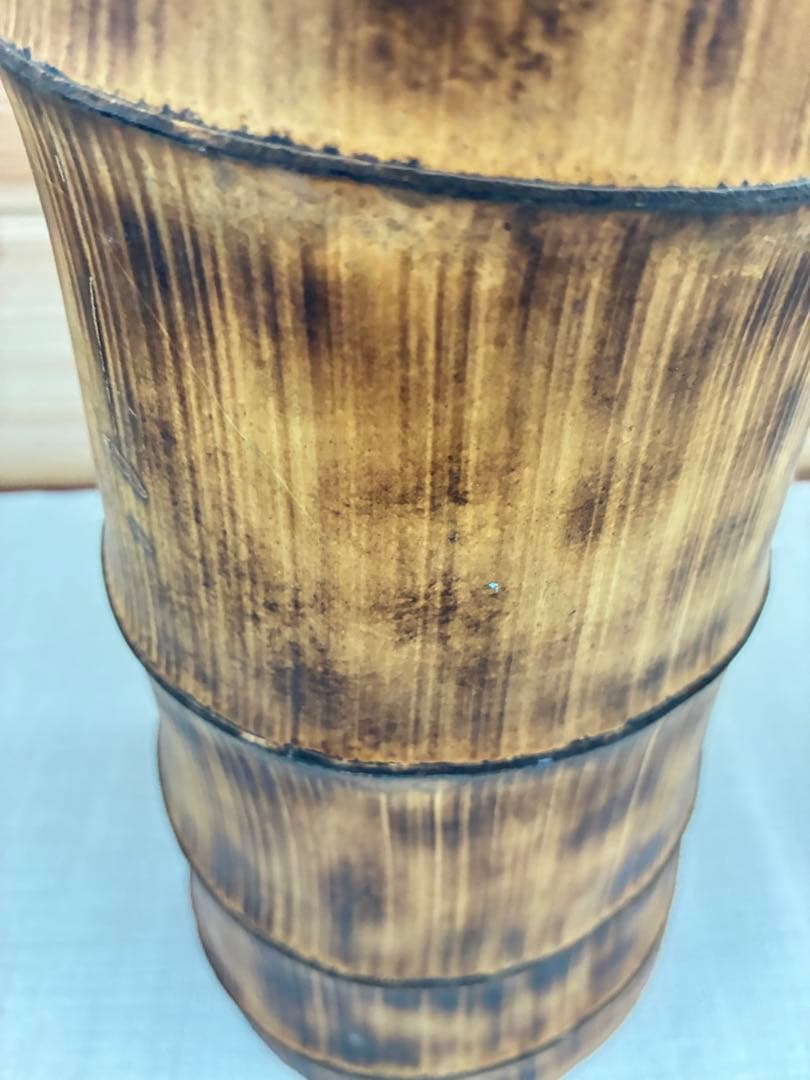 天然竹 花器 大型32cm 和モダン 竹花瓶 飾 - メルカリ