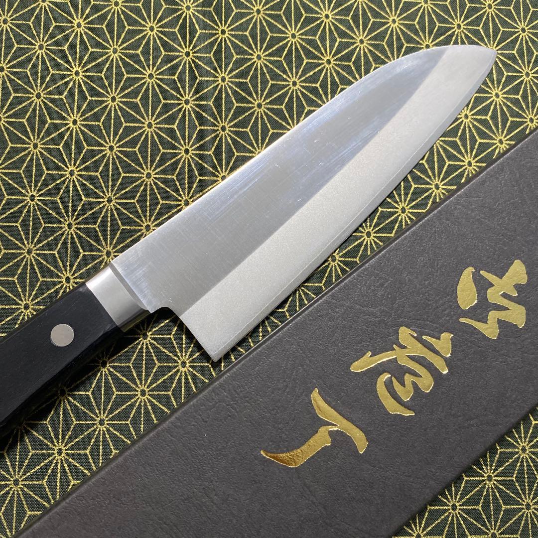 モリブデン 三徳 包丁 165mm V金 ゴールド 三層 本割込