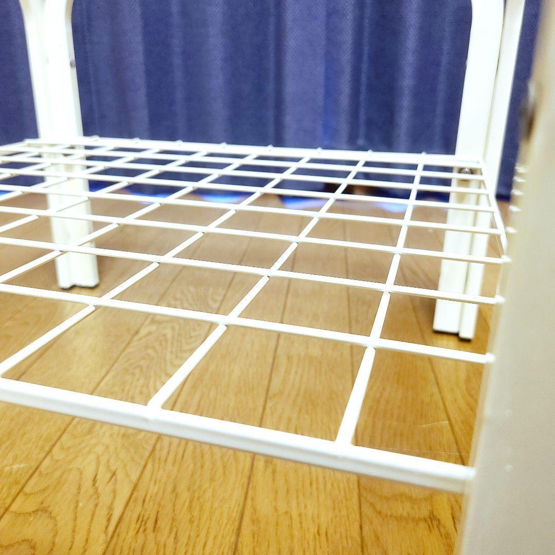 ミッドセンチュリー　ガラス天板テーブル　ホワイト　ローテーブル　昭和レトロ