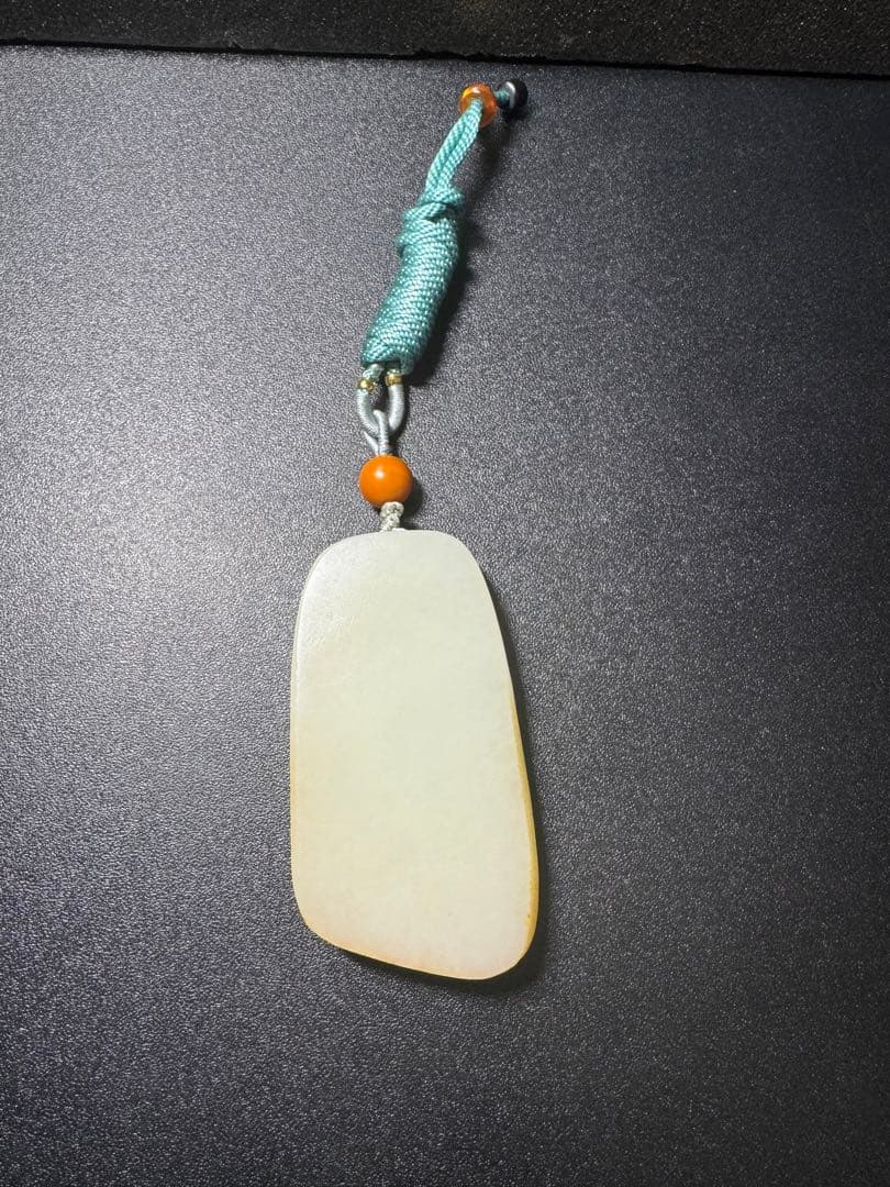 【貴重】本玉 新疆産和田玉 仏像 香港玉彫刻名匠作品 ペンダント 旧家蔵出し