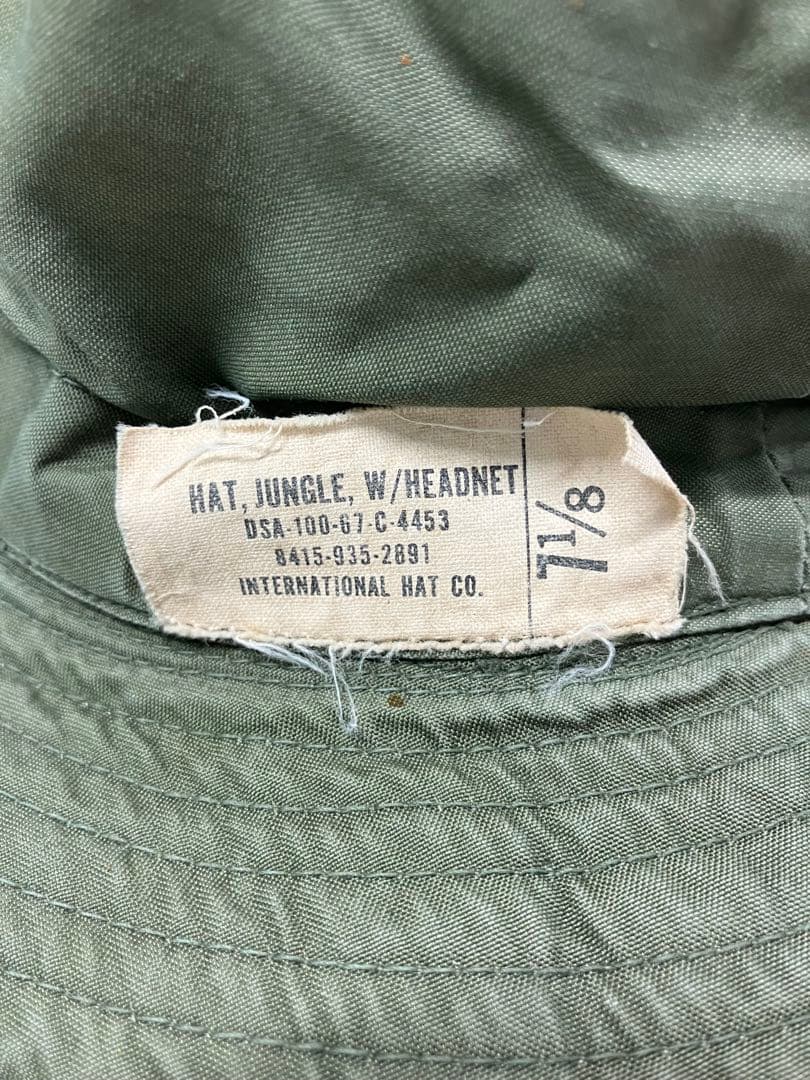 米軍実物 60's ジャングルハット ノンリップポプリン
