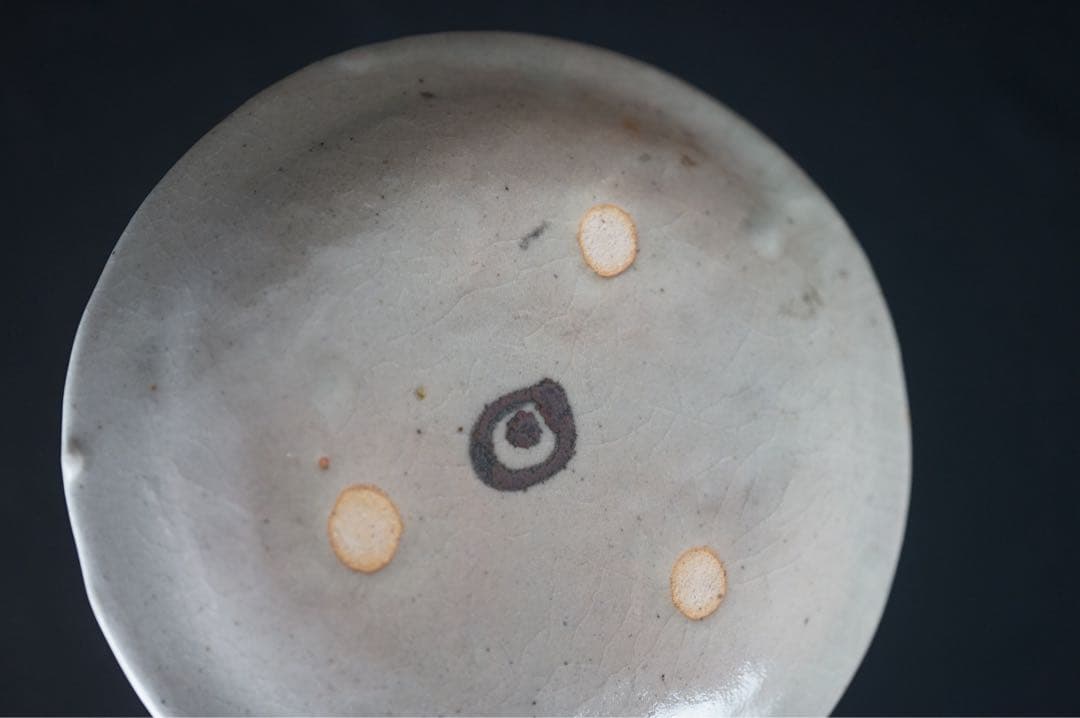 安藤日出武 金彩 波千鳥文 中皿 5客 共箱