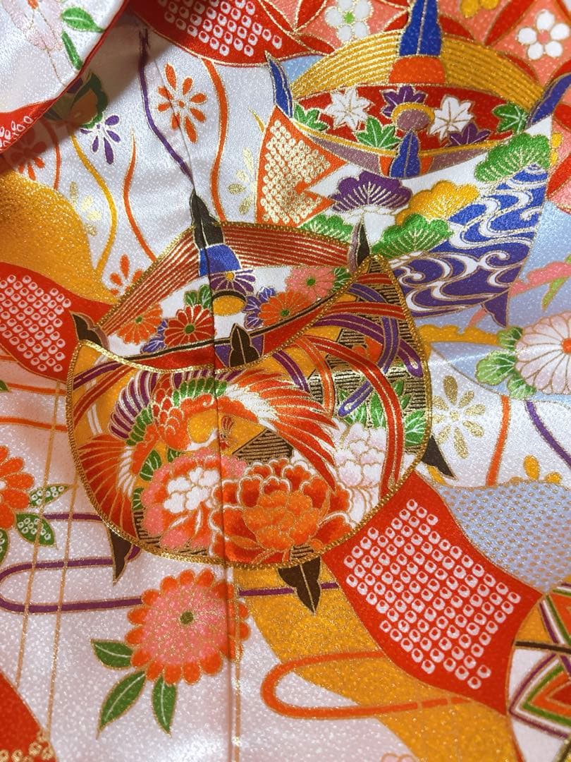 王道!!赤系♡七五三　7歳　女の子　フルセット　一式　朱赤　黒