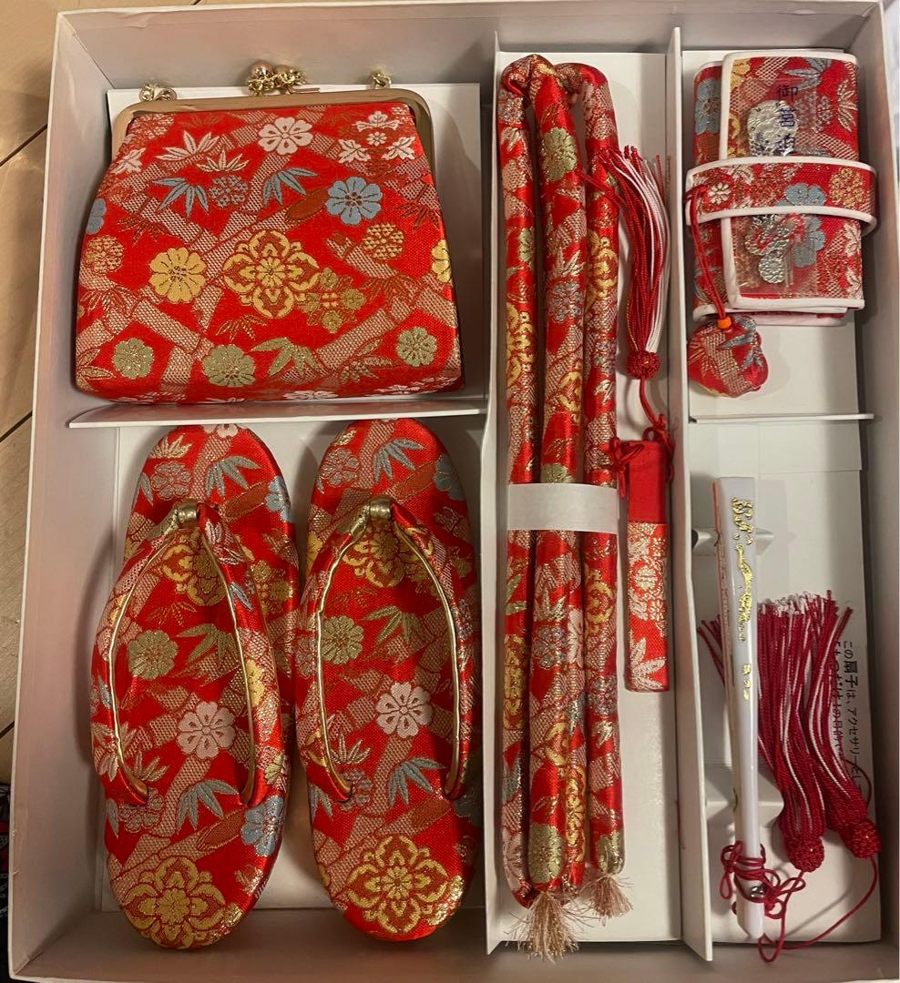 正月・七五三 七歳着物20点セット 黄色　身長約109〜115cm USED美品