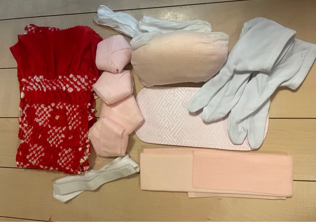 正月・七五三 七歳着物20点セット 黄色　身長約109〜115cm USED美品