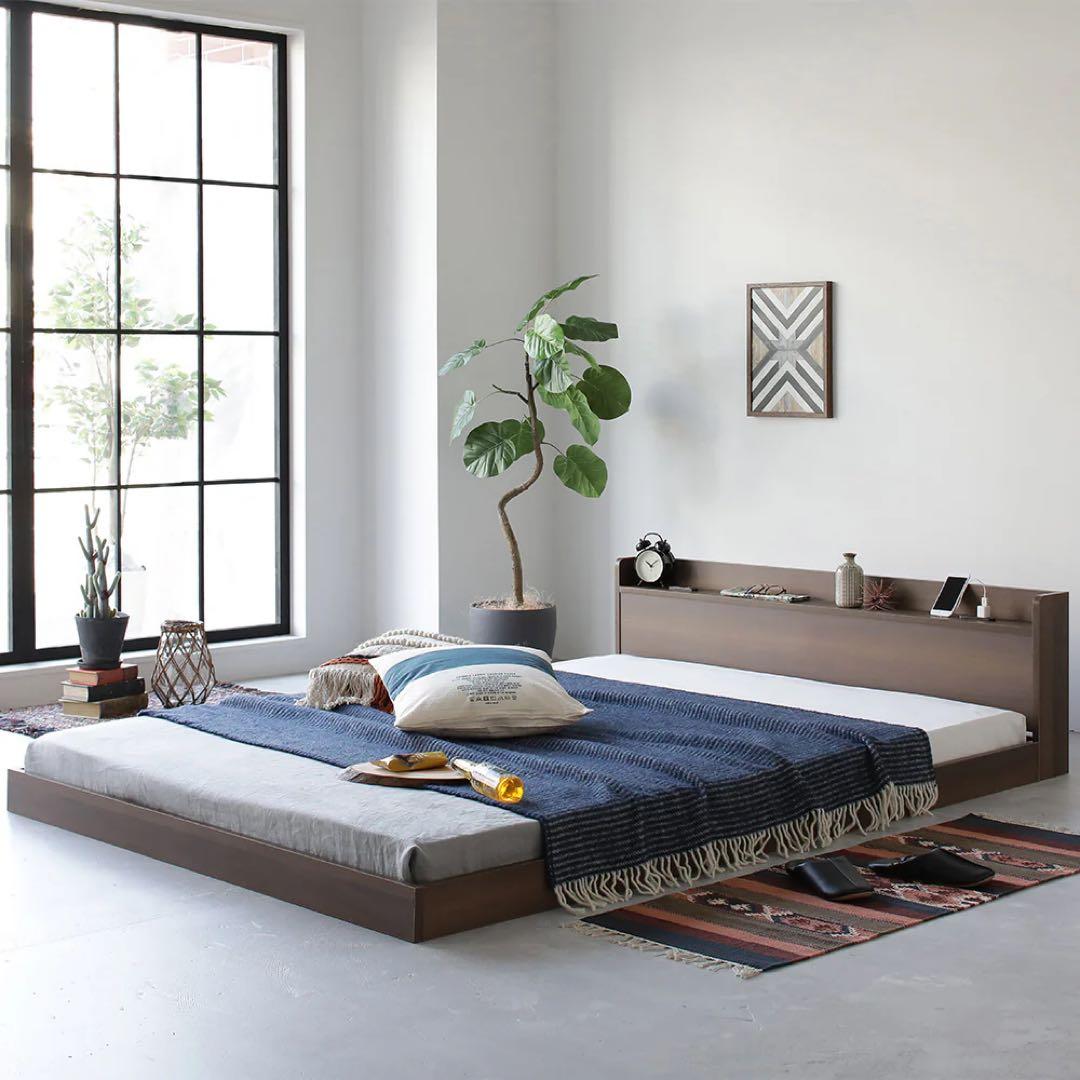 RASIK 棚付きすのこローベッド 『Etany エタニー』 シングルベッド