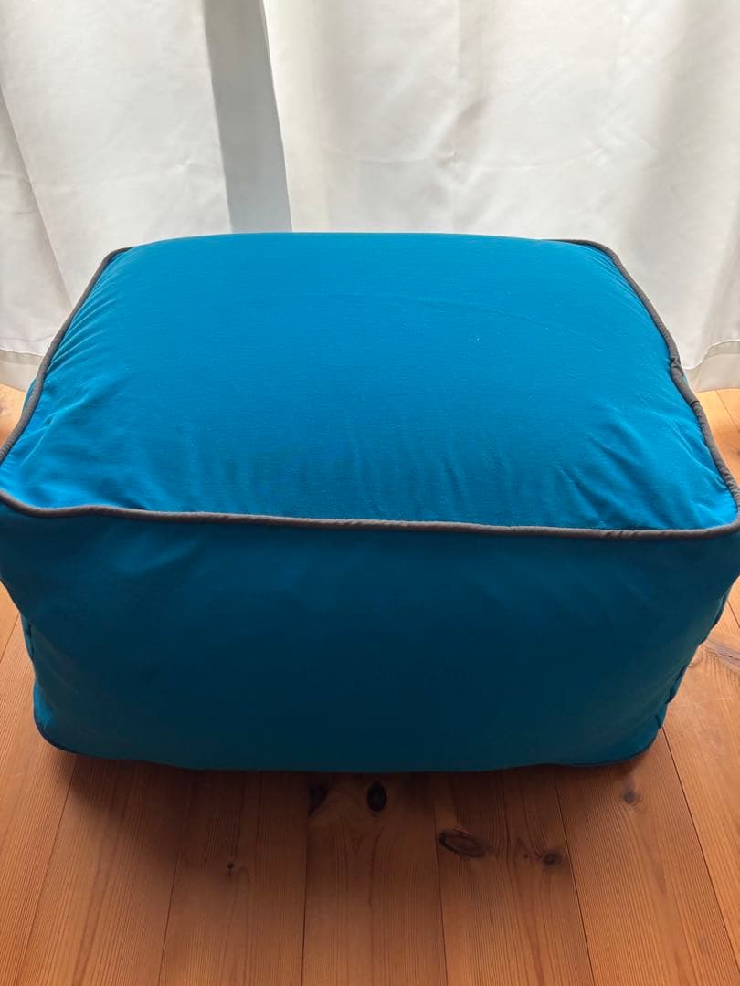 ヨギボー　オットマン　アクアブルー　★新品変えカバー　ネイビーブルー付き