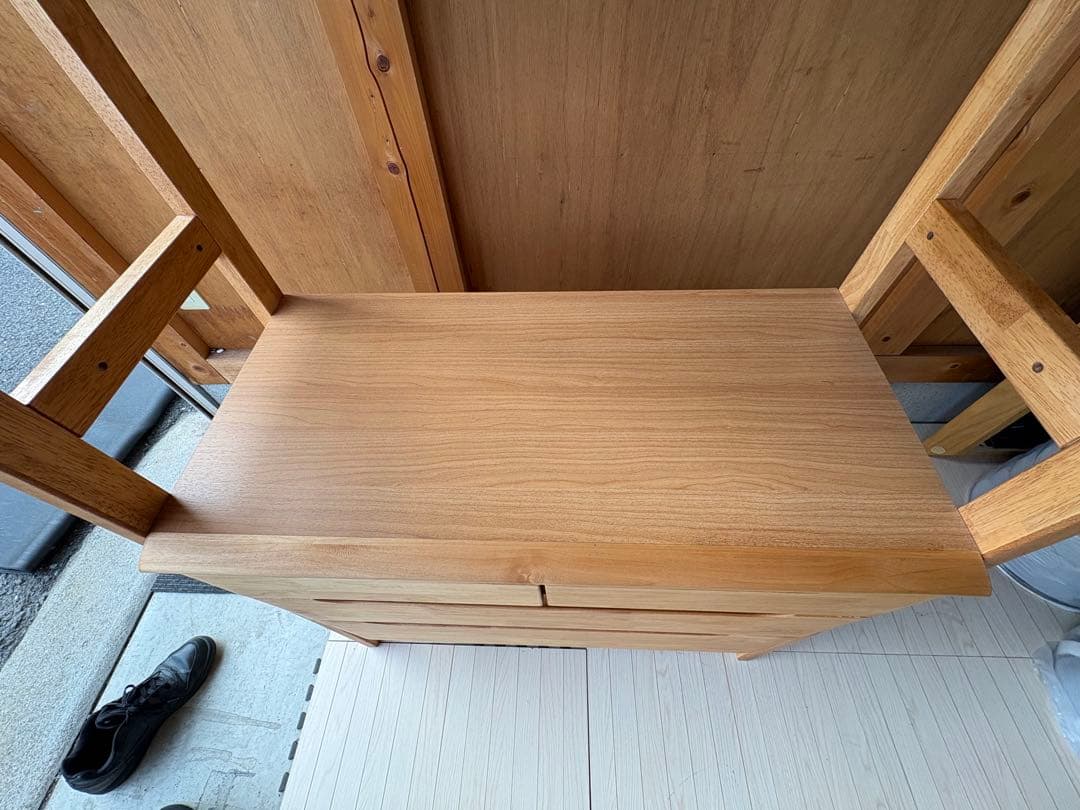 【引取or直配送】ニトリ 木製 チェストラック アルナス2 80 シェルフ