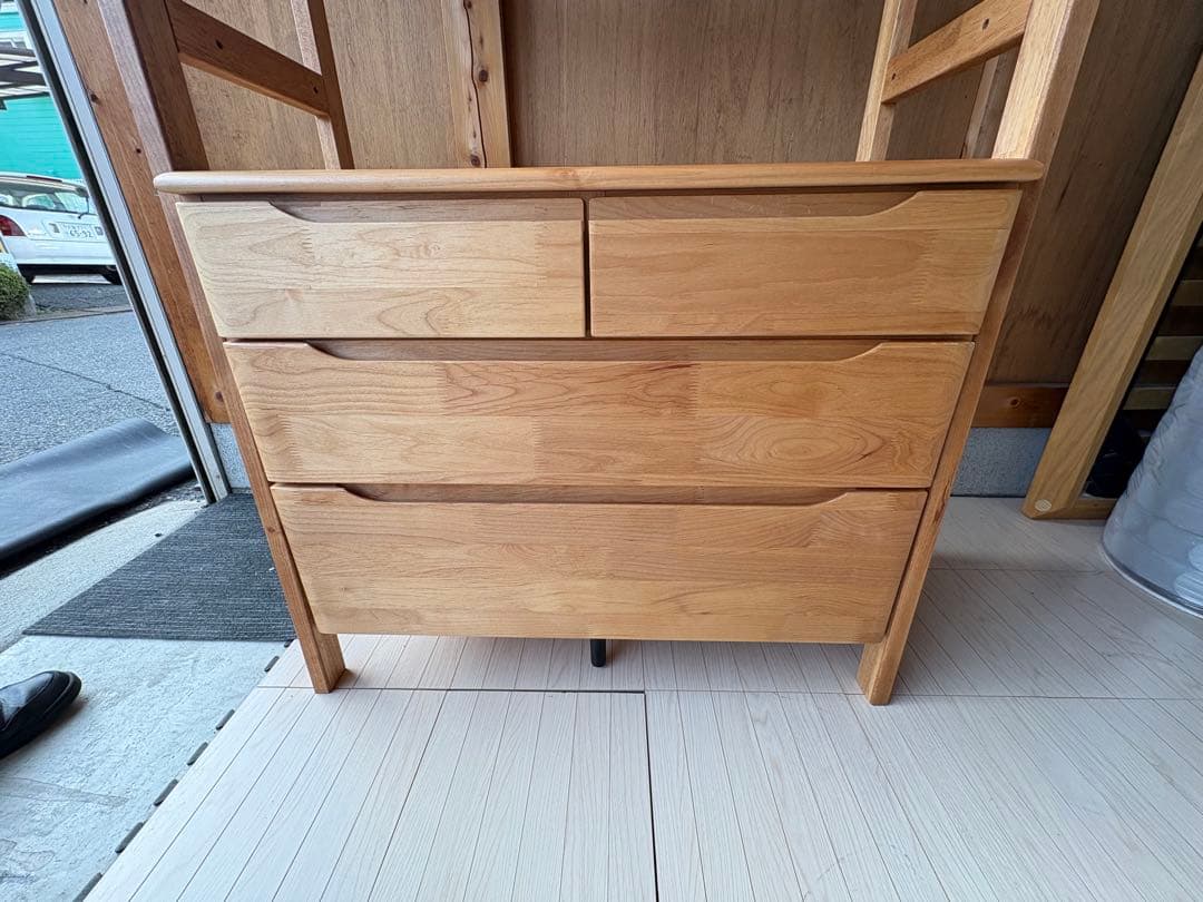 【引取or直配送】ニトリ 木製 チェストラック アルナス2 80 シェルフ