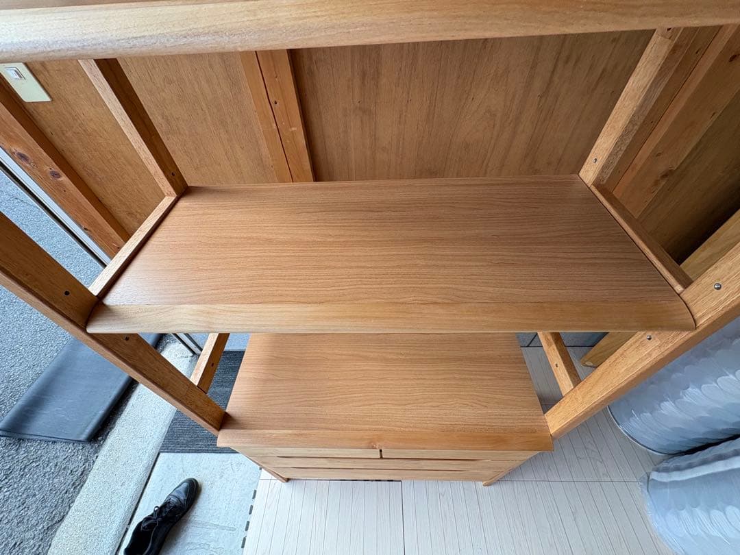 【引取or直配送】ニトリ 木製 チェストラック アルナス2 80 シェルフ