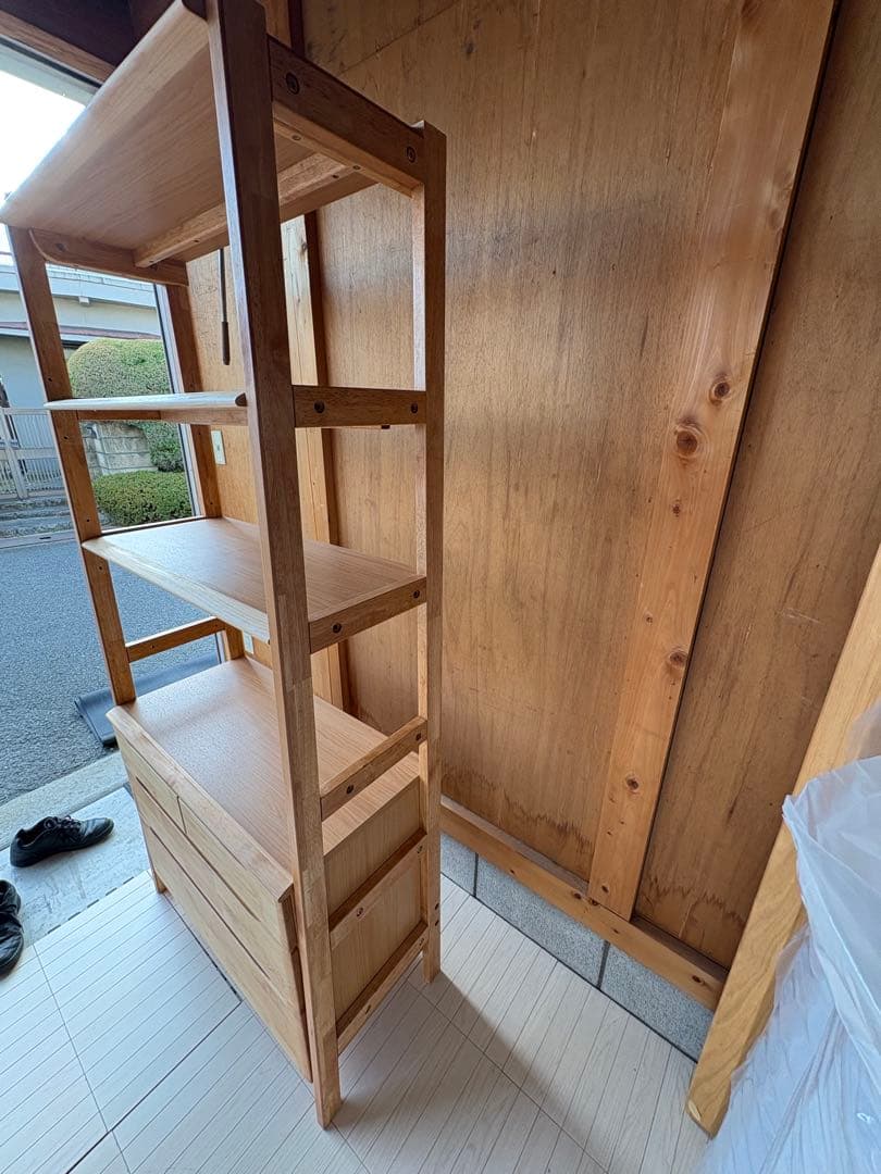 【引取or直配送】ニトリ 木製 チェストラック アルナス2 80 シェルフ