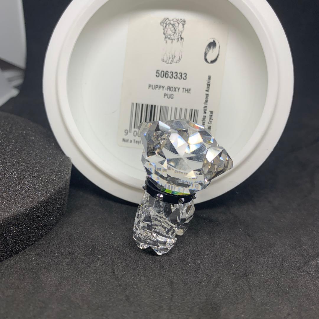 スワロフスキー　クリスタル　置物　パグ　犬