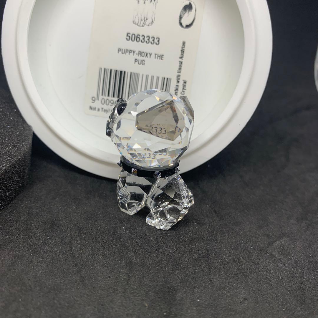 スワロフスキー　クリスタル　置物　パグ　犬