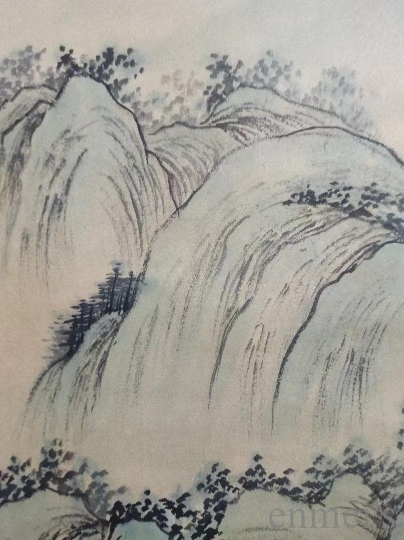 中国古美術.明時代.王監款.山水画.宣紙画.肉筆.掛け軸.水墨画.書道.文