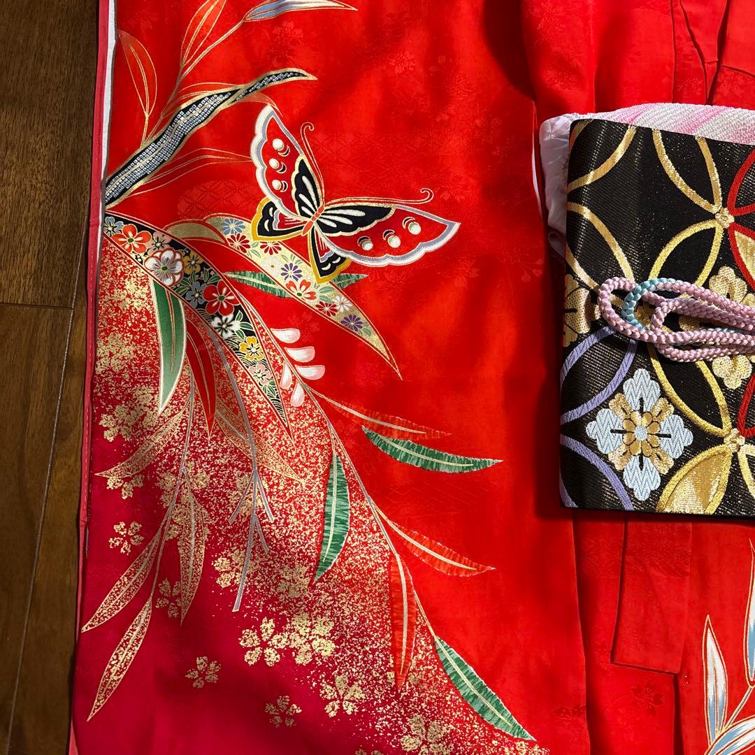 七五三　七歳正絹着物五点セット　未使用