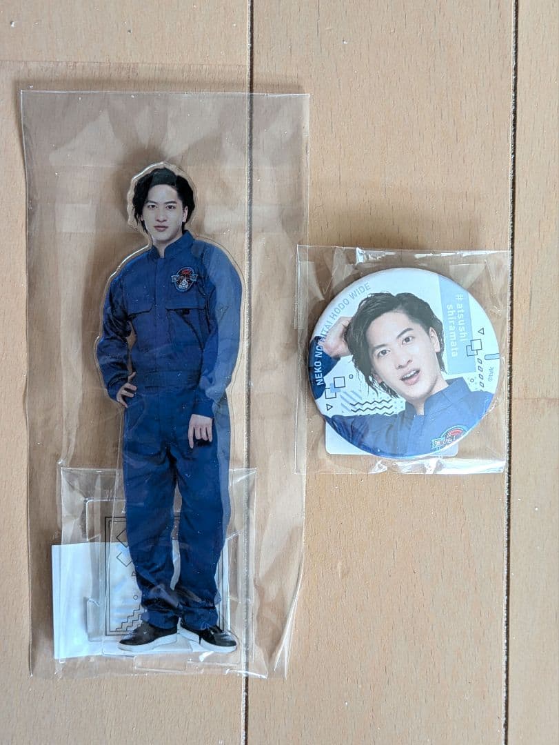 白又敦 猫ひた アクリルスタンド 缶バッジ 名前 アクキー 猫のひたいほどワイド