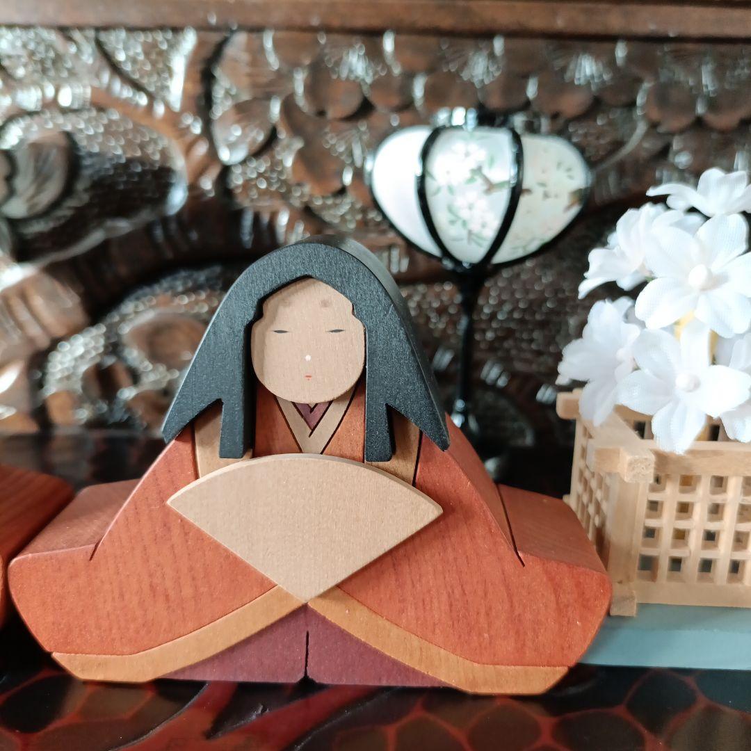 クラフト工房ウッドハウス◆木製 親王飾り◆作家　岩淵正岩淵幸子◆計３対 セット