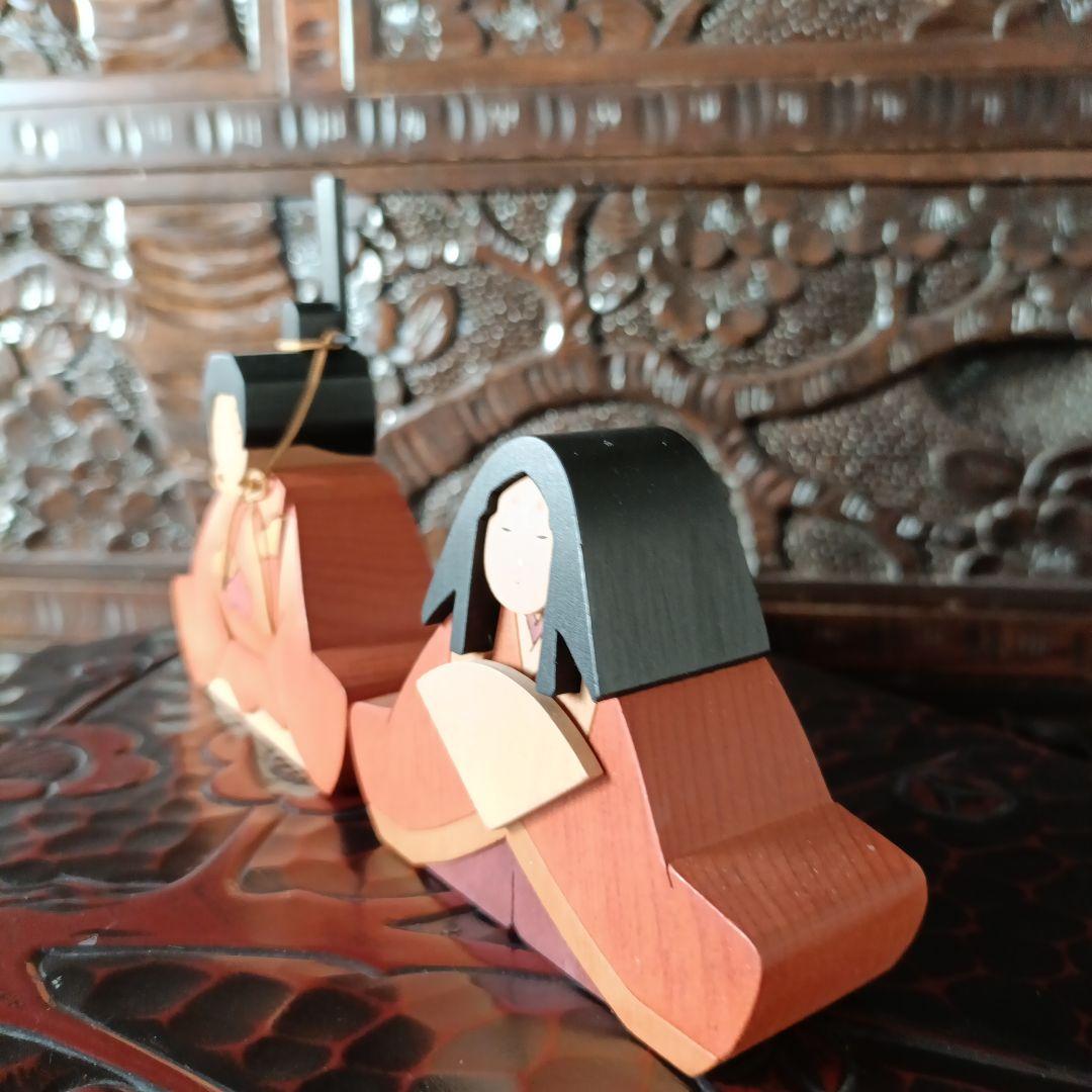 クラフト工房ウッドハウス◆木製 親王飾り◆作家　岩淵正岩淵幸子◆計３対 セット