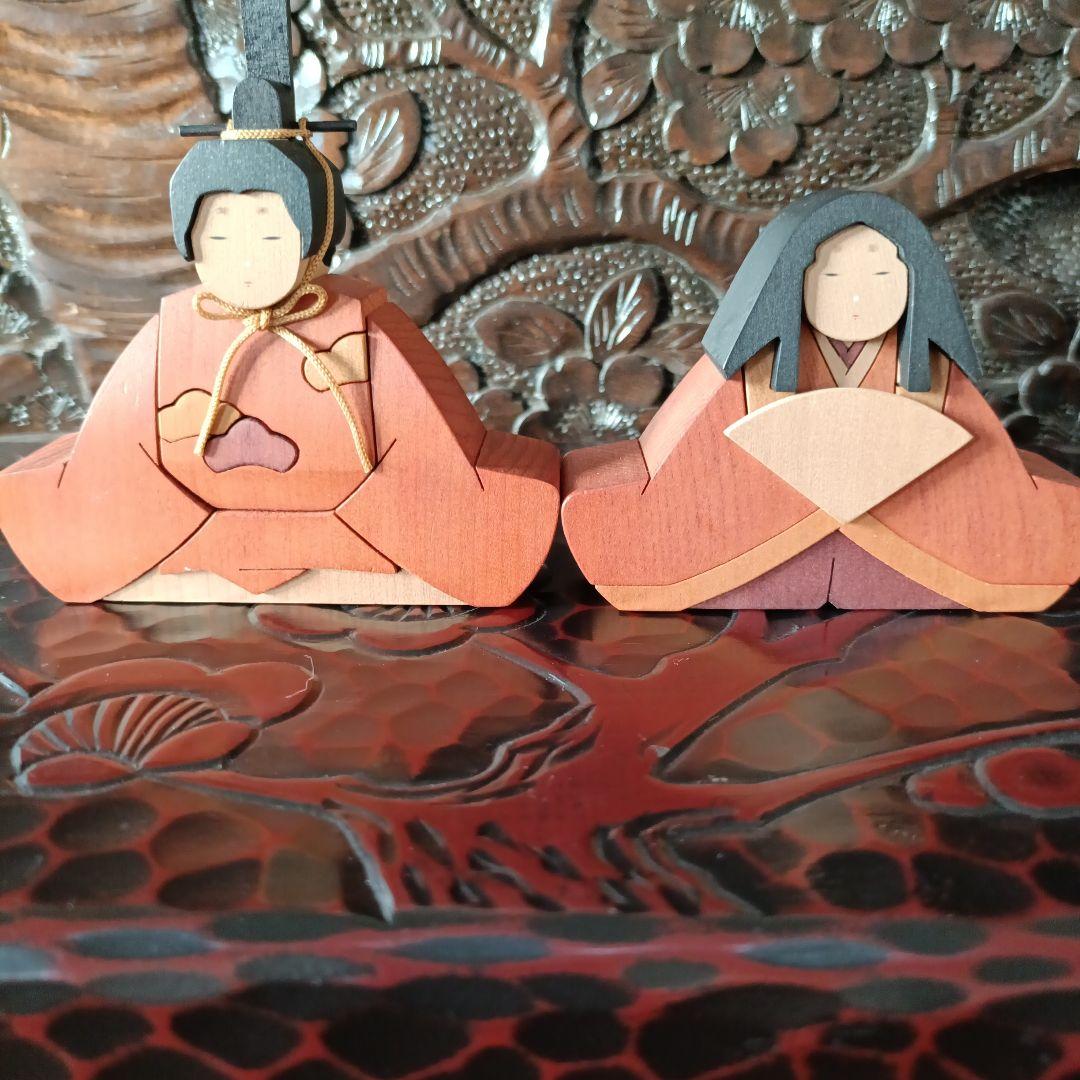 クラフト工房ウッドハウス◆木製 親王飾り◆作家　岩淵正岩淵幸子◆計３対 セット