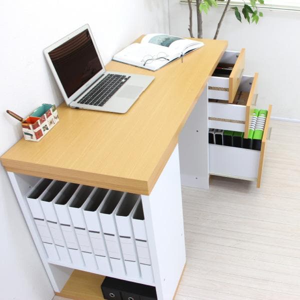 《新品・送料無料》学習机 ツインデスク用デスク単体　ナチュラル/ホワイト