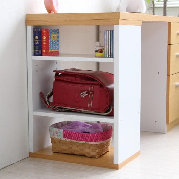 《新品・送料無料》学習机 ツインデスク用デスク単体　ナチュラル/ホワイト