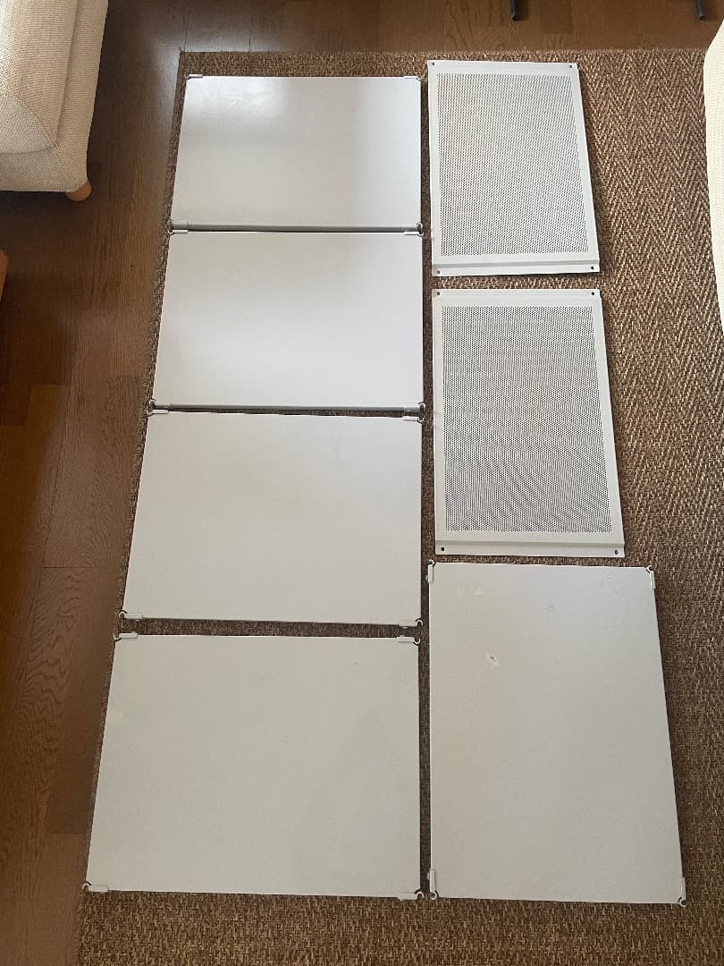 無印 スチールユニットシェルフ用・追加棚幅56cm 5枚+バックパネル2枚セット