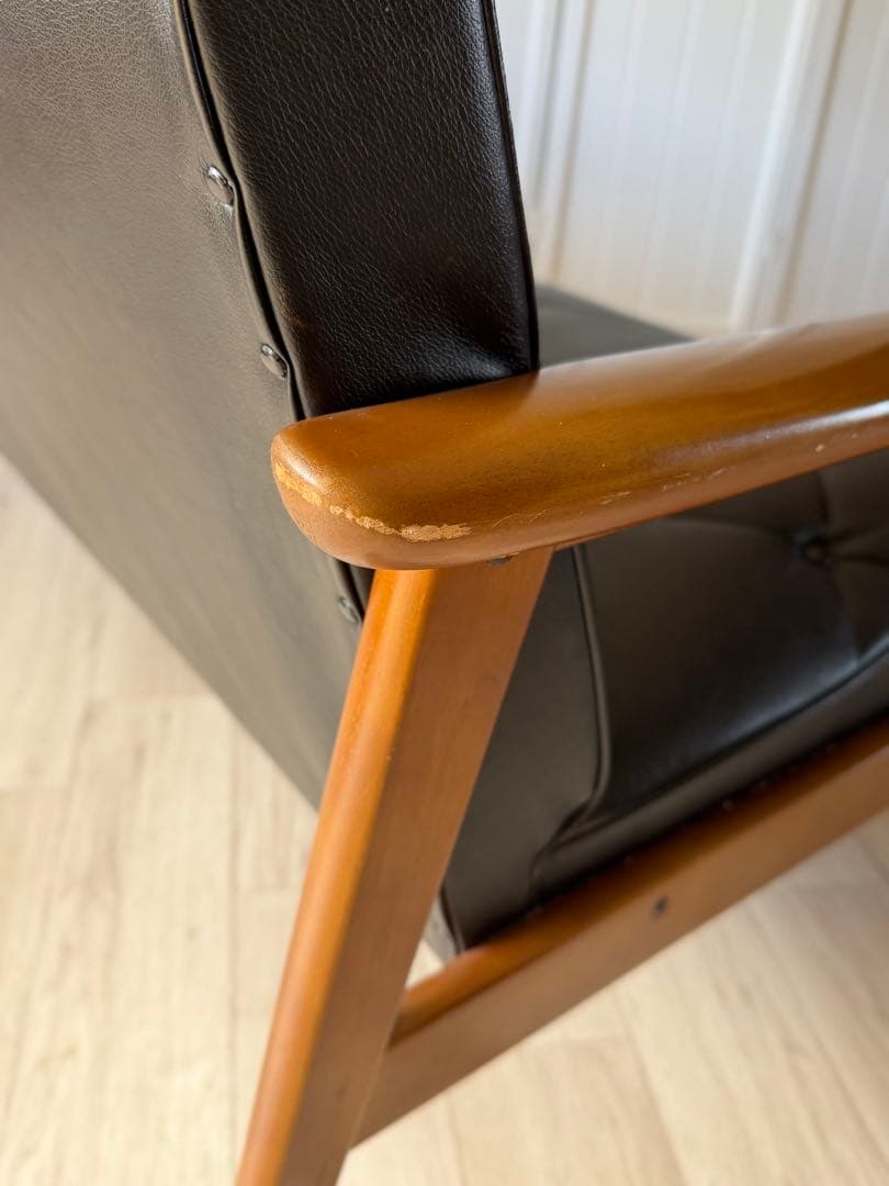 boys カリモク Kチェア ブラック 2P 2人掛け ソフトレザー