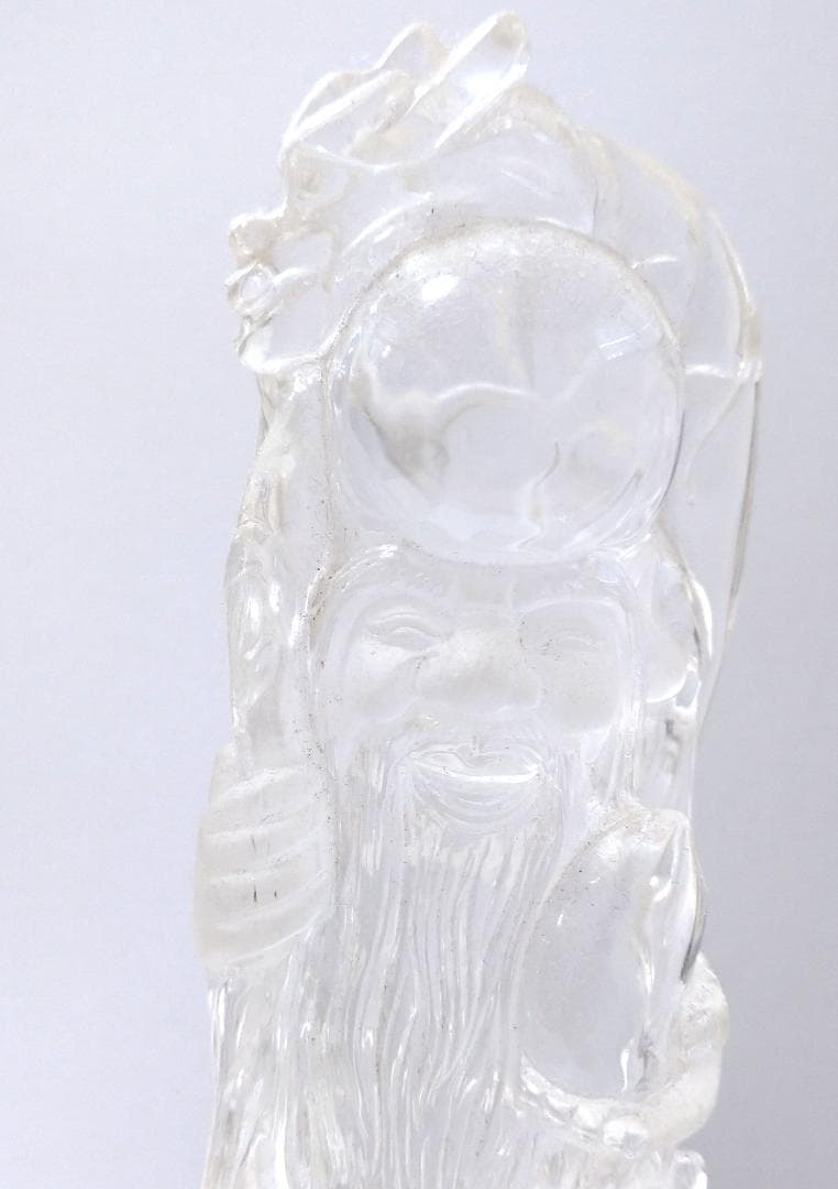 【開運】天然石　水晶　彫刻　置物　だるま　透明度抜群　癒し　パワー