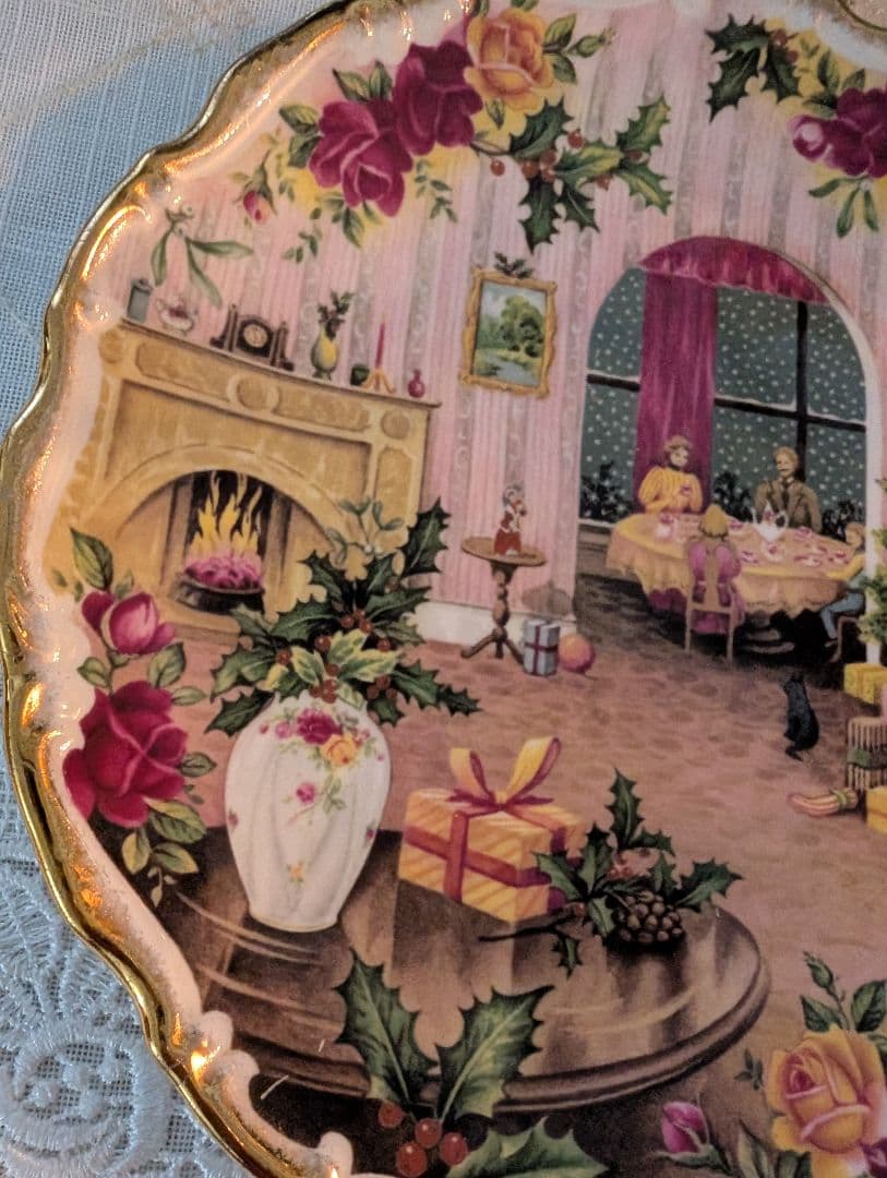 p様ご参考 ロイヤルアルバート オールドカントリーロース クリスマスプレート