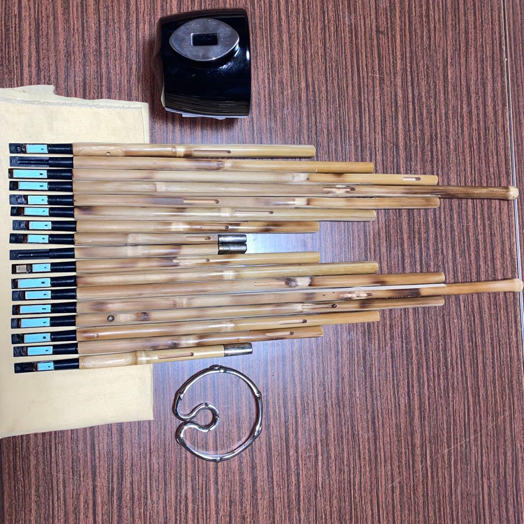 雅楽　鳳笙　竹造り　頭と根継プラスチック製　洗い調律済み