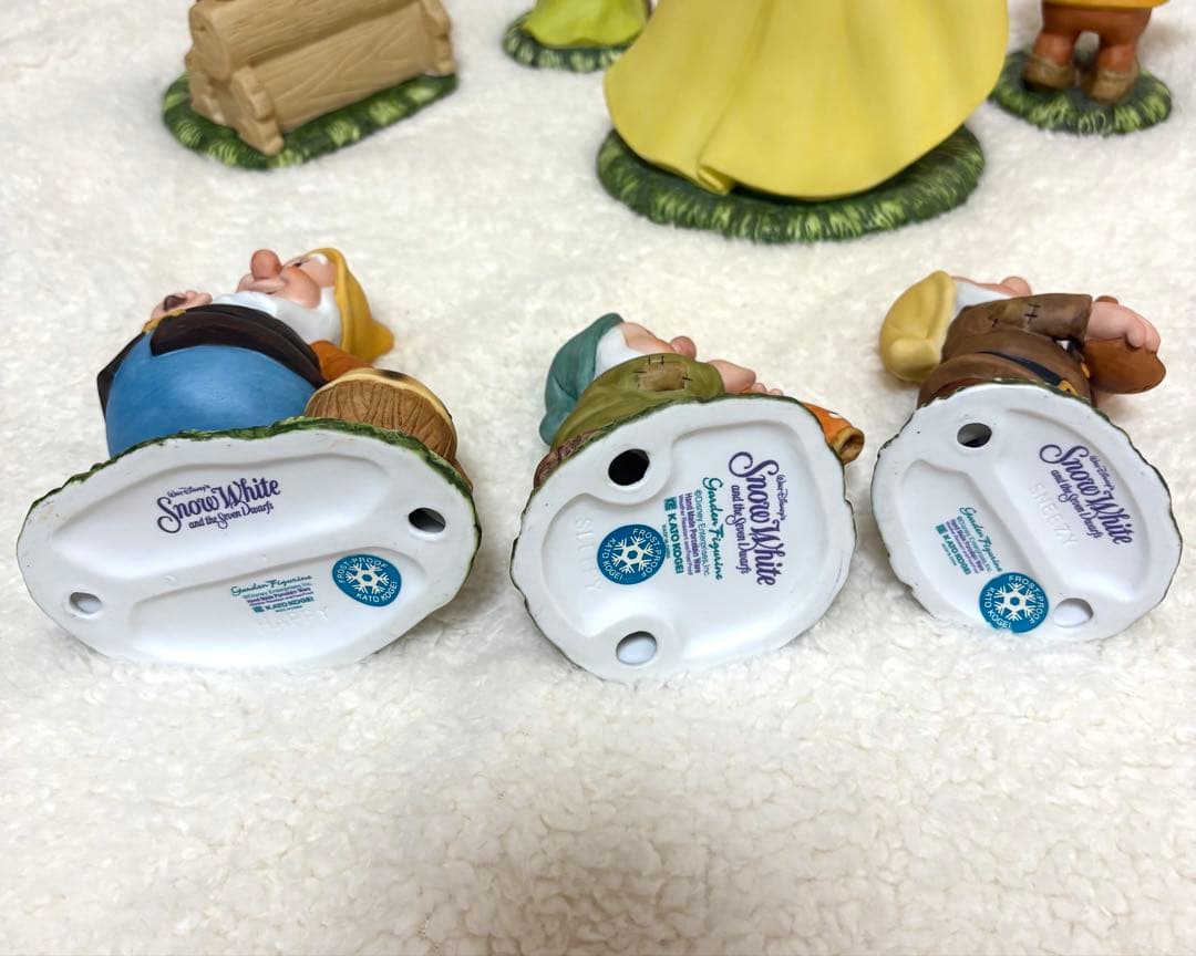 【希少】 白雪姫 7人の小人　加藤工芸　陶器　置物　ガーデンオーナメント　白雪姫