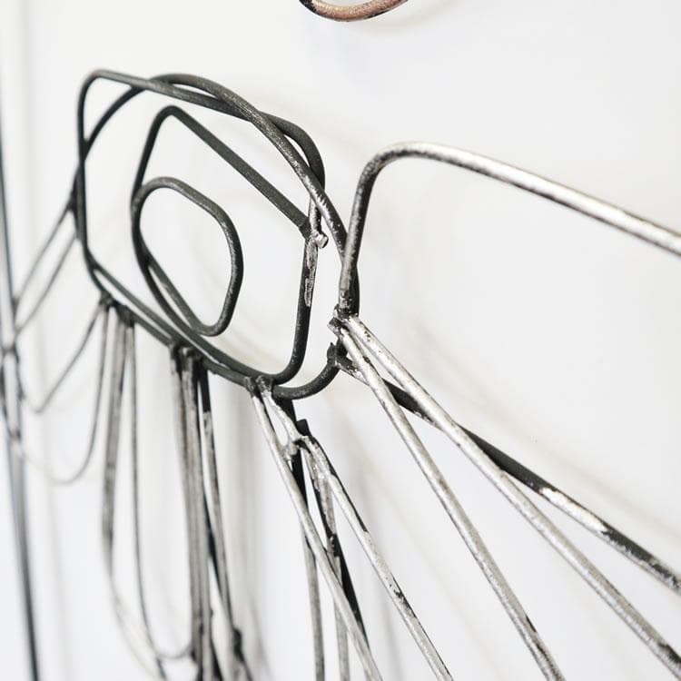 壁掛け飾り 花 アイアン ワイヤー