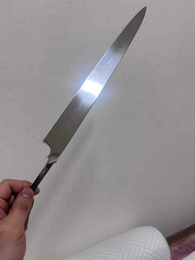 玄海正国　水本焼　白ニ　柳刃　330mm