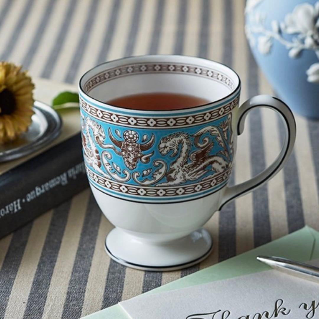 【新品】ウェッジウッド フロレンティーン ターコイズ マグカップ ペアセット