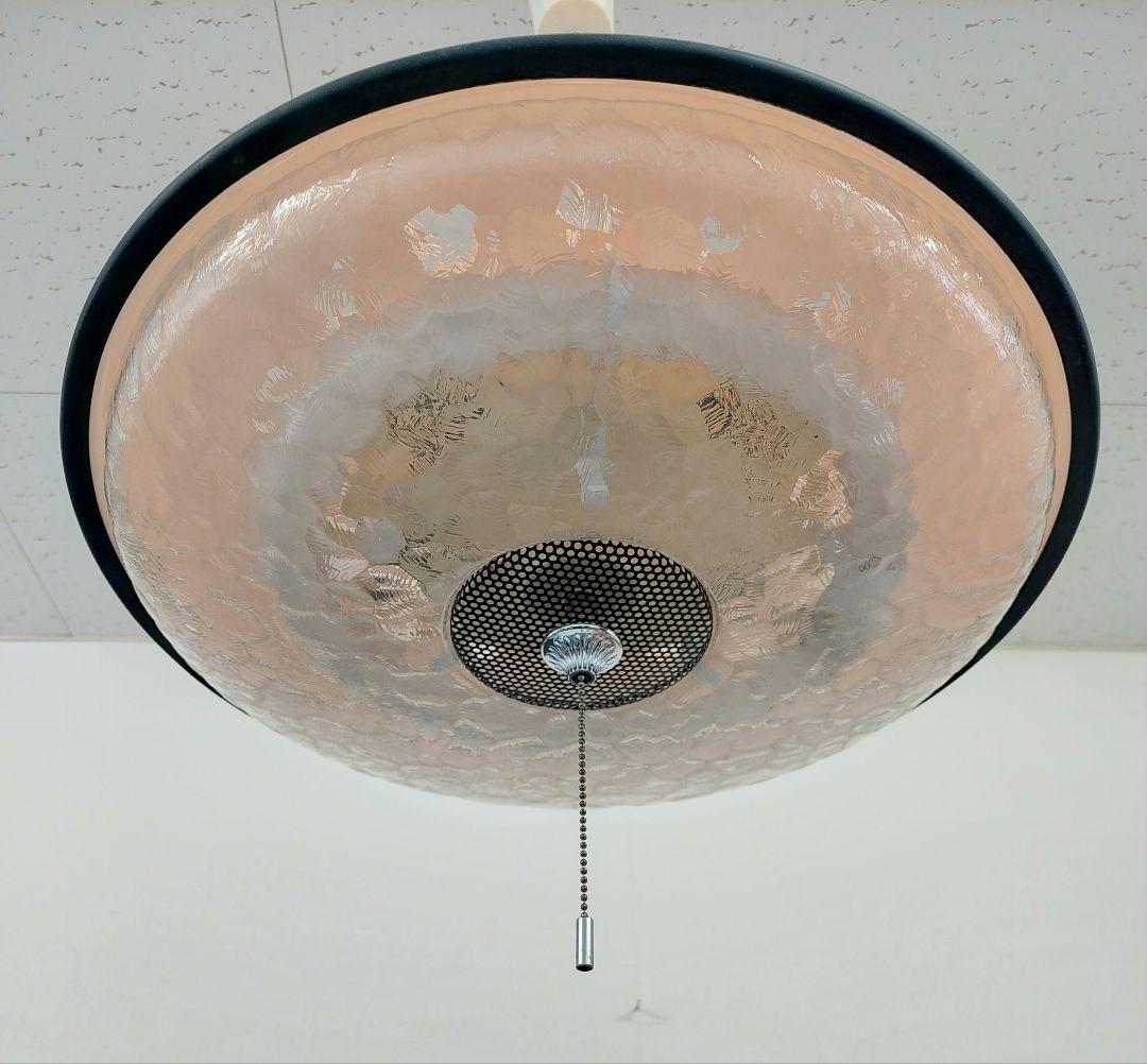 昭和レトロ オレンジ 吊り下げ ペンダントライト 蛍光灯 2灯 ナショナル