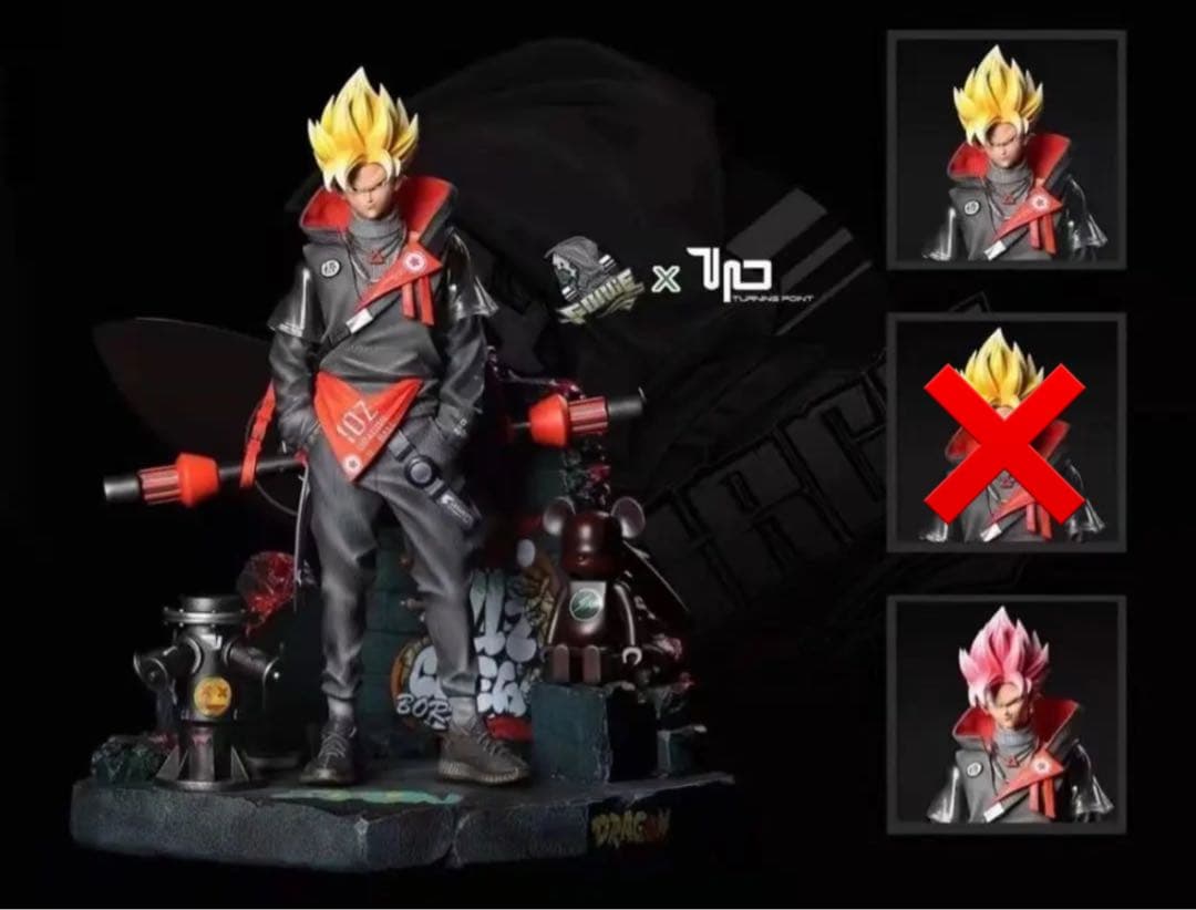 【ドラゴンボール】悟空ゴクウブラック×スーパーサイヤ人 ガレージキットフィギュア