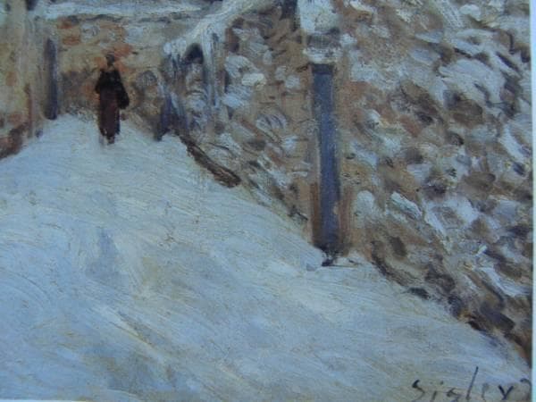 アルフレッド・シスレー、【雪のルーヴシエンヌ】、希少な額装用画集