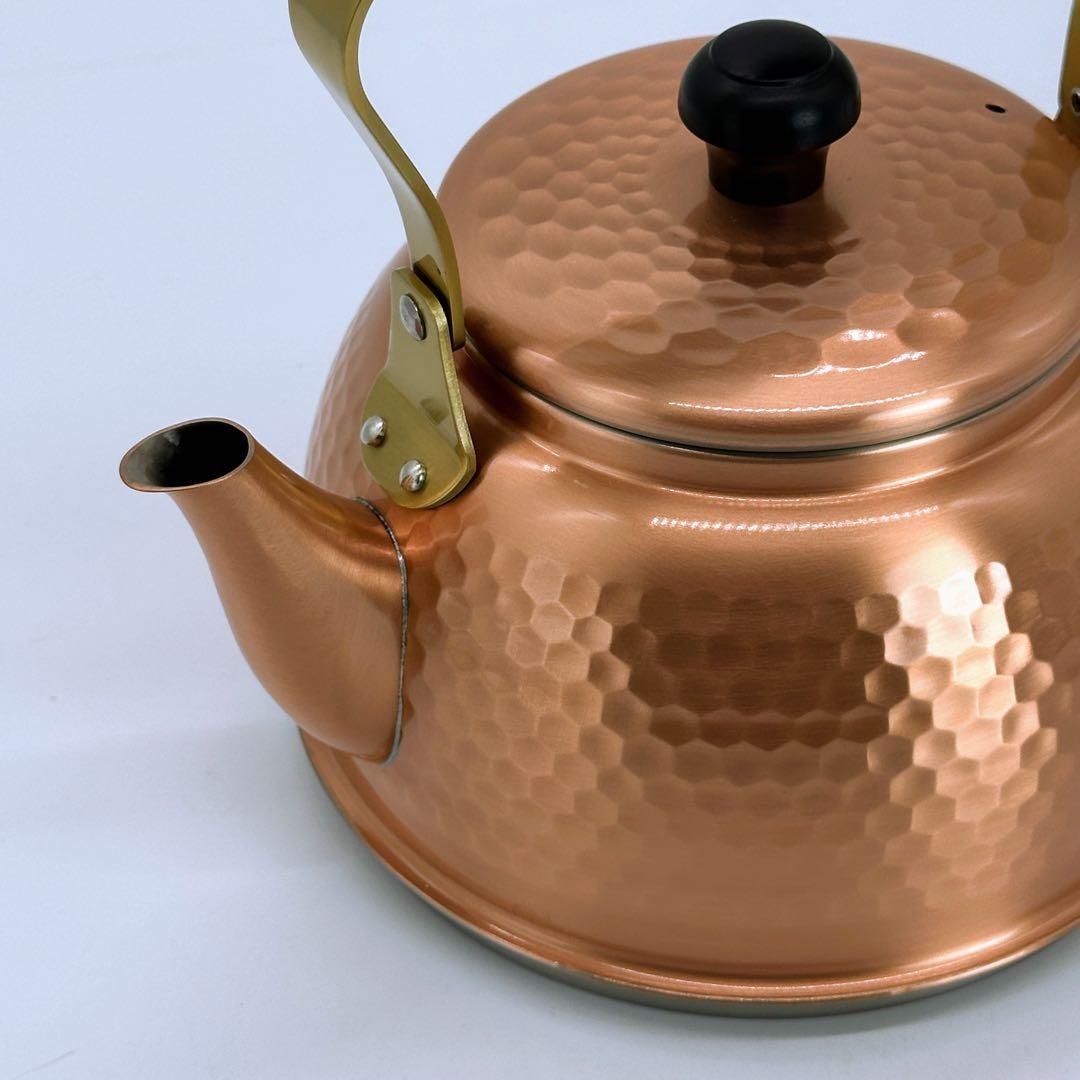 新品未使用 素銅 1.5L IH対応 鎚目入れケトル IH-3519 やかん