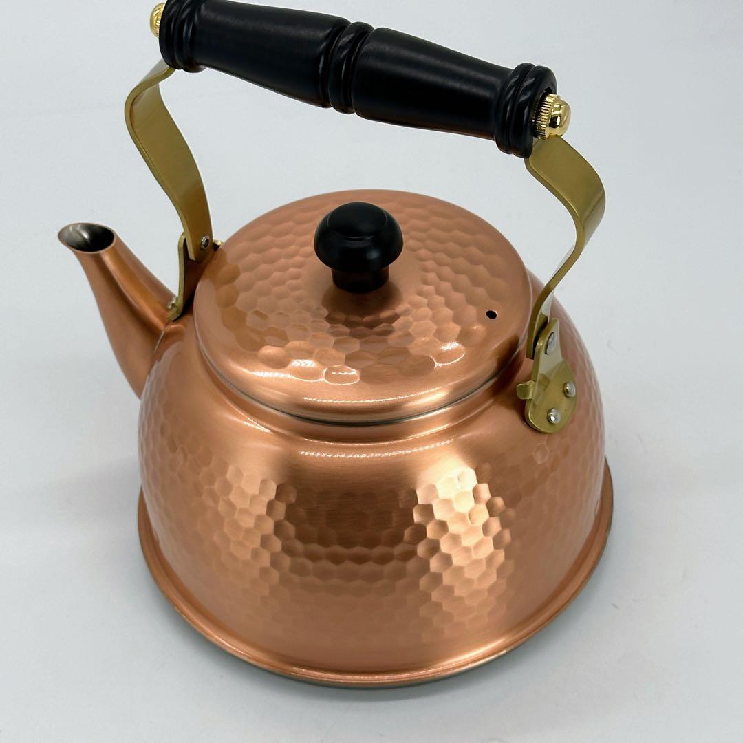 新品未使用 素銅 1.5L IH対応 鎚目入れケトル IH-3519 やかん