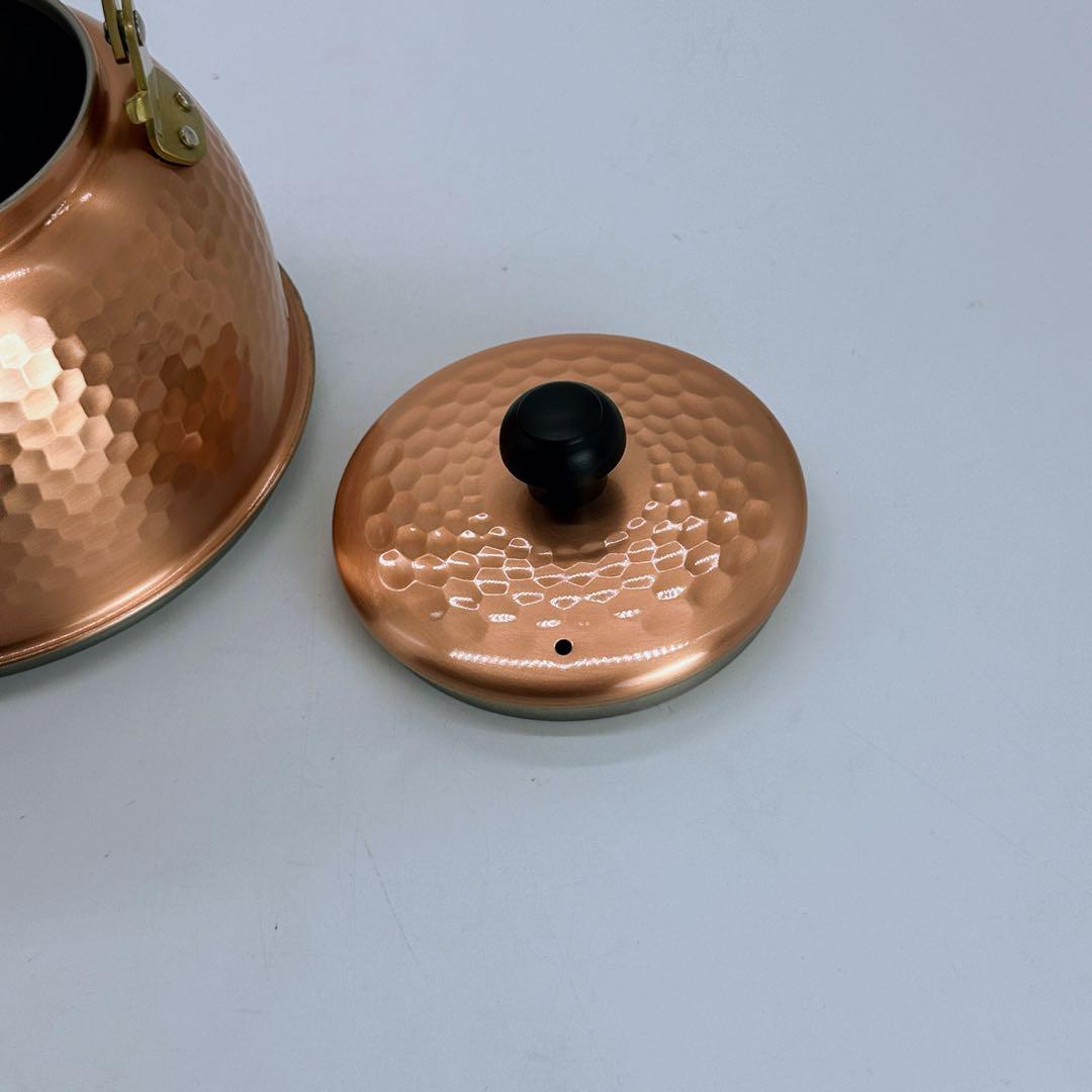 新品未使用 素銅 1.5L IH対応 鎚目入れケトル IH-3519 やかん