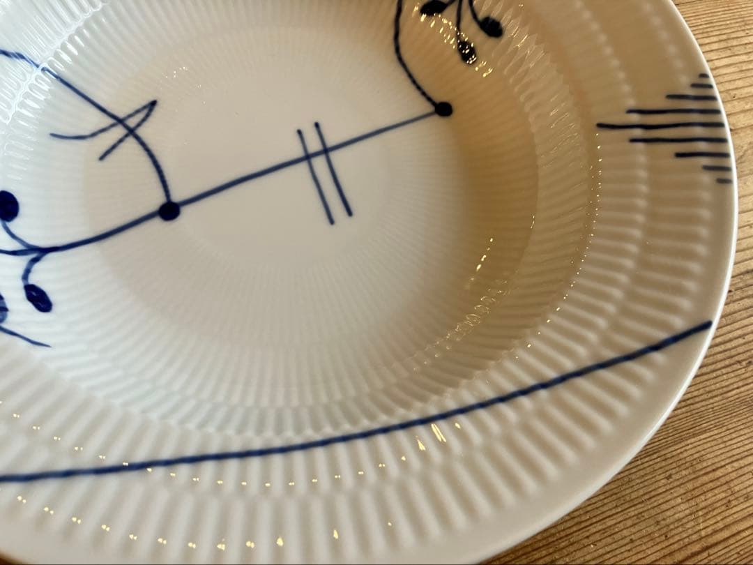 ロイヤルコペンハーゲン　ブルーフルーテッドメガ　21.5スーププレート×3