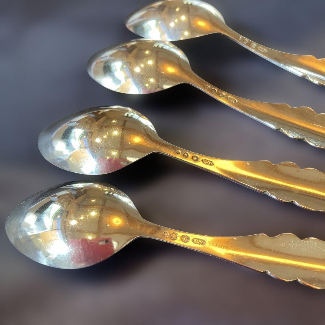 アンティーク　銀製　スプーン4本