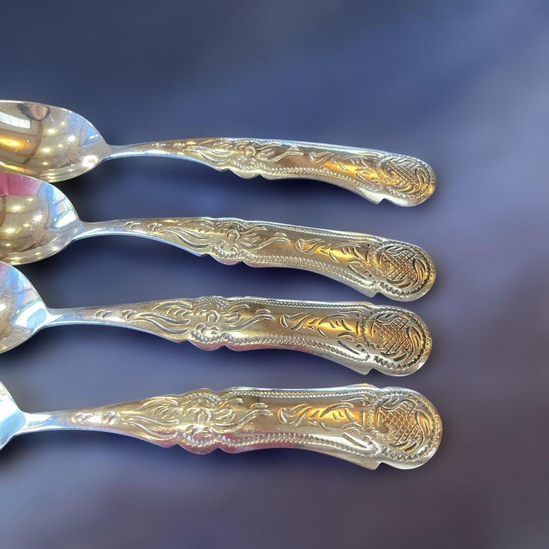 アンティーク　銀製　スプーン4本