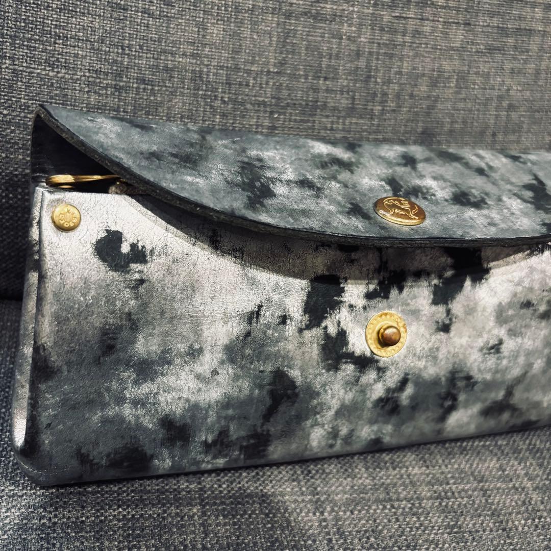 kissora 革財布 長財布 シルバー 銀 ウォレット